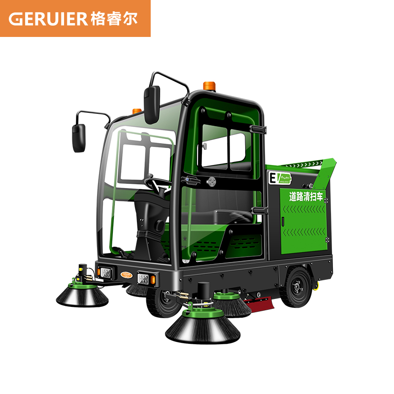 格睿爾（GERUIER）全封閉駕駛式掃地車工廠物業(yè)公園市政環(huán)衛(wèi)工業(yè)掃地機(jī)48V100A續(xù)航長(zhǎng)灰塵樹葉石子清掃車GS2350